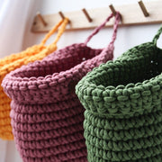 Zuri House Crochet Hanging Bag - Old Rose