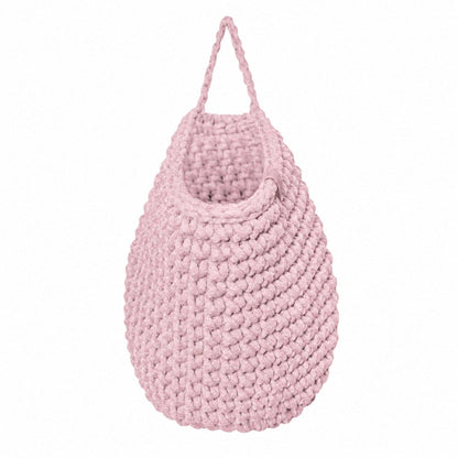 Zuri House Crochet Hanging Bag - Powder Pink