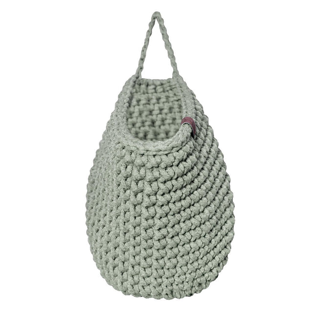 Zuri House Crochet Hanging Bag - Sage