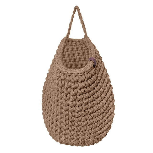 Zuri House Crochet Hanging Bag - Toffee