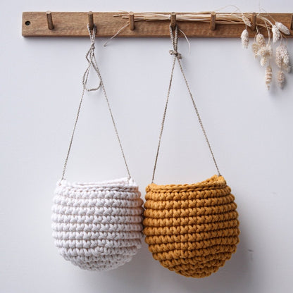 Zuri House Small Crochet Hanging Basket - Ocean