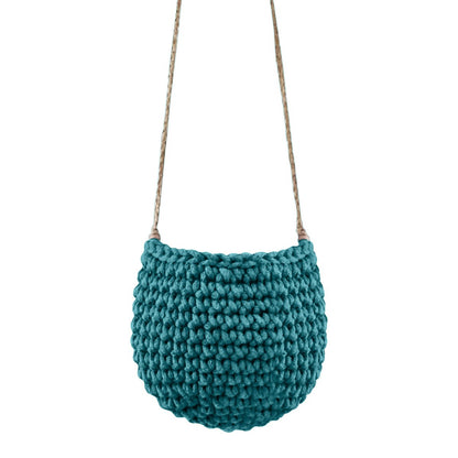 Zuri House Small Crochet Hanging Basket - Ocean