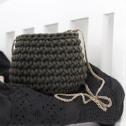 Zuri House Small Crochet Hanging Basket - Ocean