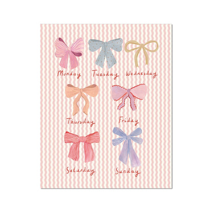 Kid of the Village Bows Of The Week Fine Art Print - Pink