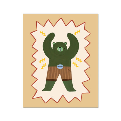 Kid of the Village Mighty Cub Superhero Fine Art Print