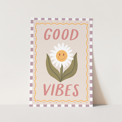 Kid Of The Village Good Vibes Fine Art Print