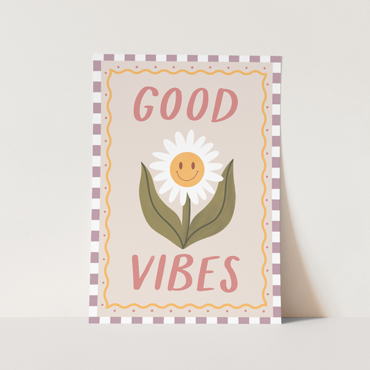 Kid Of The Village Good Vibes Fine Art Print