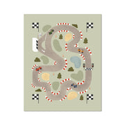 Kid of the Village Race Track Fine Art Print - Sage