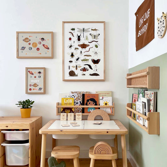 Kid Of The Village Minibeasts Fine Art Print - White