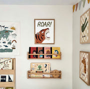Kid of the Village Roar Tiger Fine Art Print - White