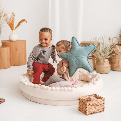 Minicamp Linen Starfish Cushion - Mint
