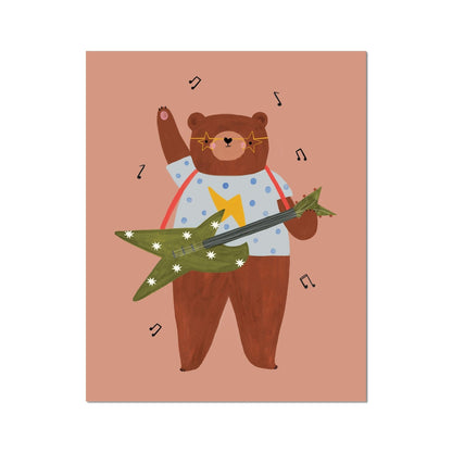 Kid of the Village Rock 'N' Roll Bear Fine Art Print