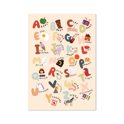 Kid of the Village The Alphabet Fine Art Print - Portrait