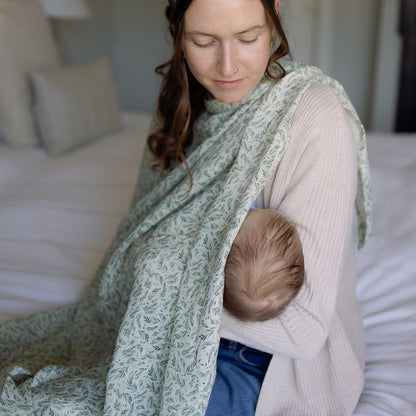 Ralphie Bear Large Muslin Swaddle - Willow