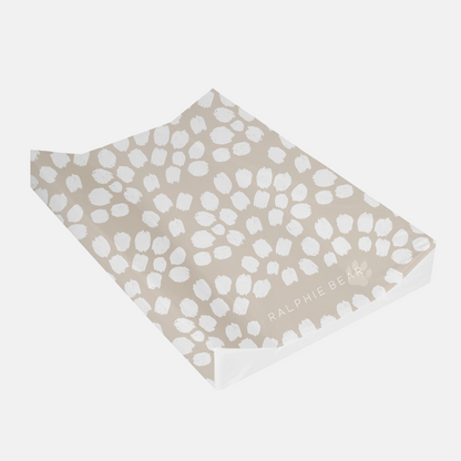 Scallop Anti Roll Wedge Baby Changing Mat - Neutral Beige