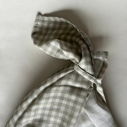 Ralphie Bear Large Muslin Swaddle - Gingham Sage