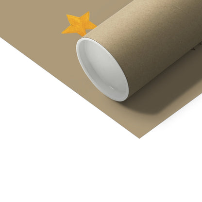 Kid of the Village Footie Pup Fine Art Print - Red Stripe