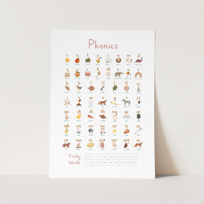 Kid of the Village Phonics Fine Art Print - Pink