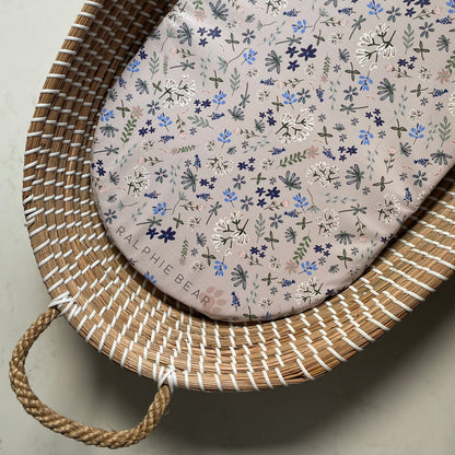 Ralphie Bear Changing Basket Mat Liner - Wildflower