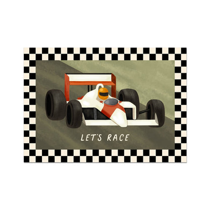 Kid of the Village Let's Race Fine Art Print