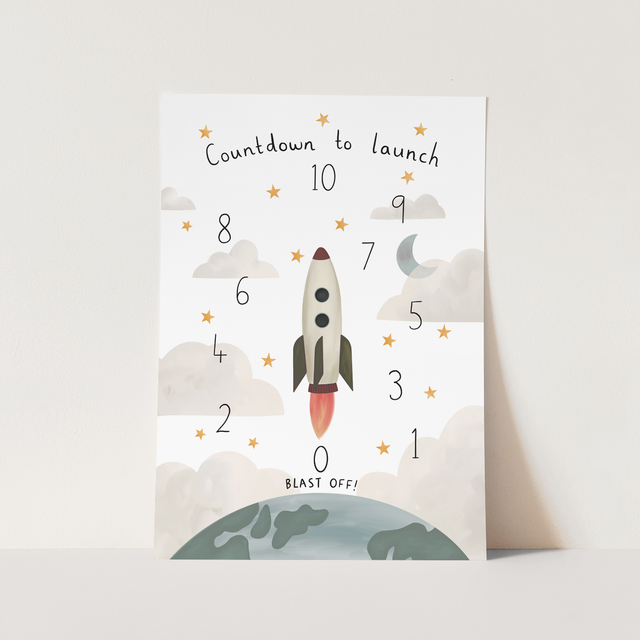 Kid Of The Village Countdown To Launch Fine Art Print