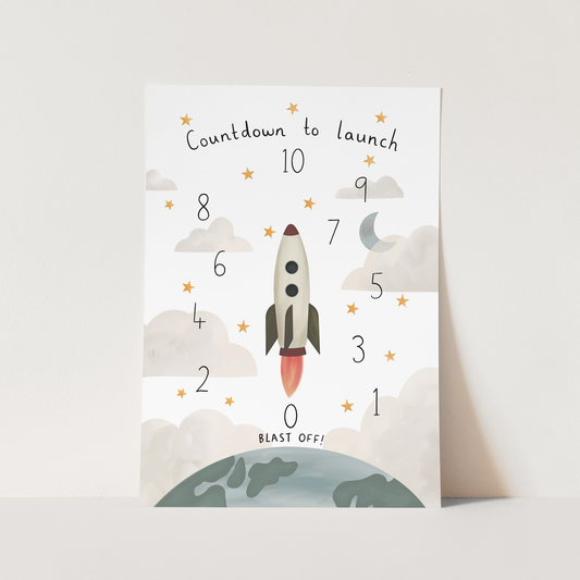 Kid Of The Village Countdown To Launch Fine Art Print