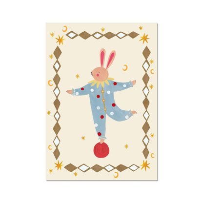 Kid of the Village Balancing Bunny Fine Art Print