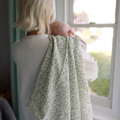 Ralphie Bear Large Muslin Swaddle - Willow