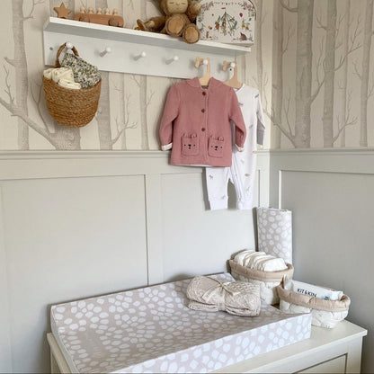 Scallop Anti Roll Wedge Baby Changing Mat - Neutral Beige