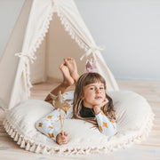MiniCamp Boho Kids Teepee with Tassels - Ecru