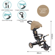 The explorer 4 in 1 trike is the all-in-one baby tricycle and kids’ balance bike
