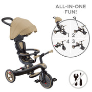 The explorer 4 in 1 trike in sand
