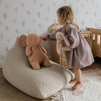 Zuri House Knitted Bean Bag - Beige