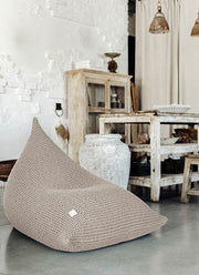 Zuri House Knitted Bean Bag - Beige