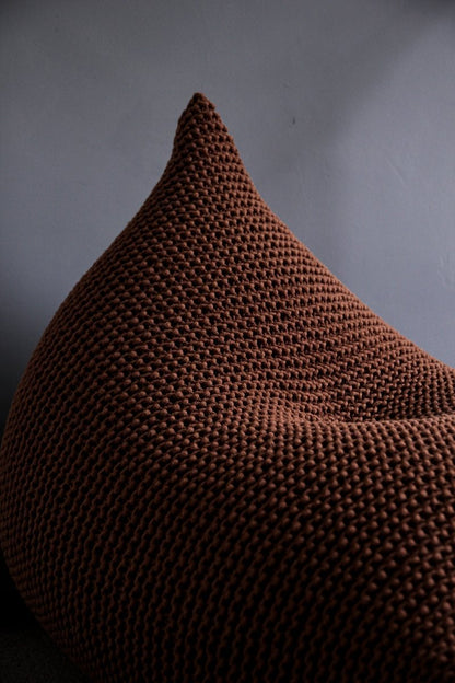 Zuri House Knitted Bean Bag - Cinnamon