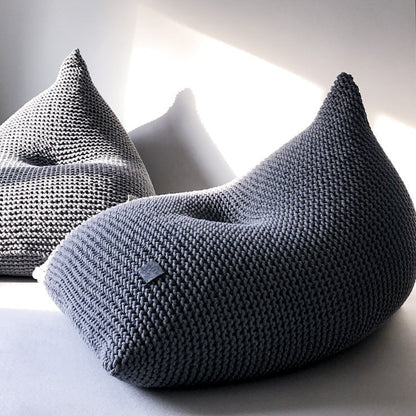 Zuri House Knitted Bean Bag - Dark Grey