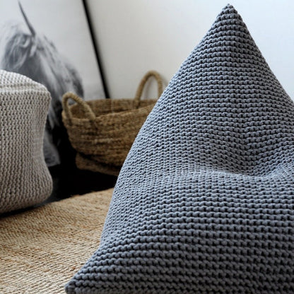 Zuri House Knitted Bean Bag - Dark Grey