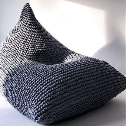 Zuri House Knitted Bean Bag - Dark Grey