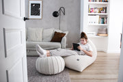 Zuri House Knitted Bean Bag - Ivory
