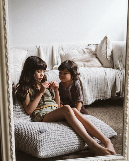 Zuri House Knitted Bean Bag - Oatmeal