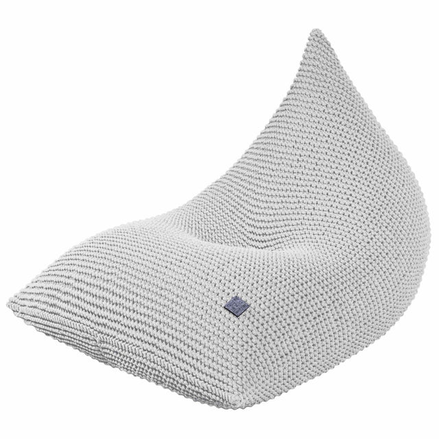 Zuri House Knitted Bean Bag - Light Grey