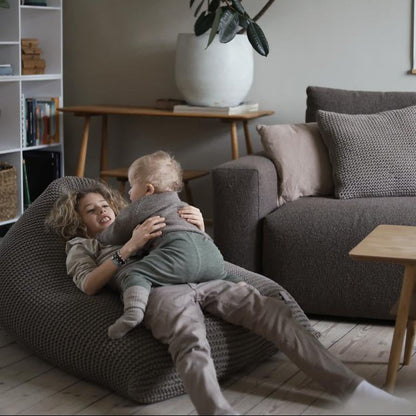 Zuri House Knitted Bean Bag - Mocha