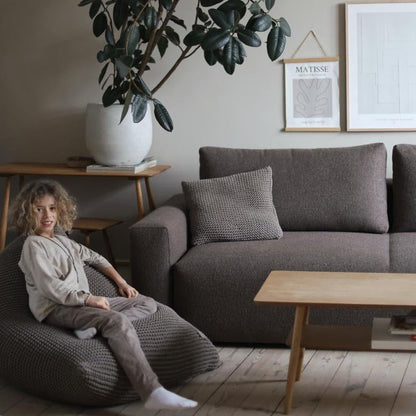 Zuri House Knitted Bean Bag - Mocha