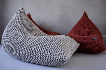 Zuri House Knitted Bean Bag - Oatmeal