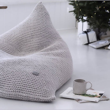 Zuri House Knitted Bean Bag - Oatmeal