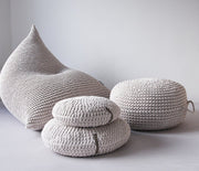 Zuri House Knitted Bean Bag - Oatmeal