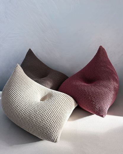 Zuri House Knitted Bean Bag - Old Rose