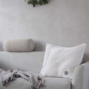 Zuri House Knitted Bolster Cushion - Beige