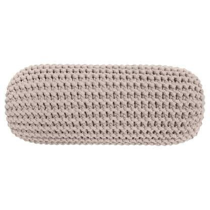 Zuri House Knitted Bolster Cushion - Beige