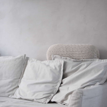 Zuri House Knitted Bolster Cushion - Beige